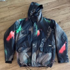 Men's QuickSilver Hooded Multicolor Snowboarding / Skiing Jacket